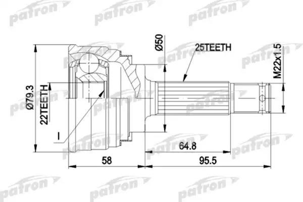 Изображение товара ШРУС Patron PCV1047