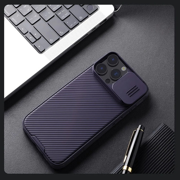 Изображение товара Чехол-накладка Nillkin CamShield Pro для iPhone 16 Pro Max (фиолетовый)
