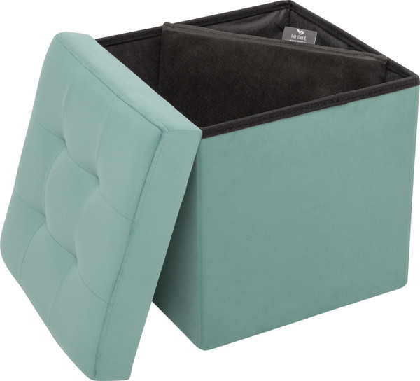 Изображение товара Пуф Импэкс Leset Плуто складной с крышкой  (велюр Velutto 43/зеленый)