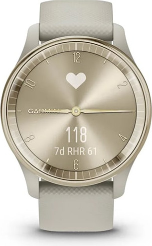 Изображение товара Умные часы Garmin Vivomove Trend 40.4мм / 010-02665-02 (кремовое золото)
