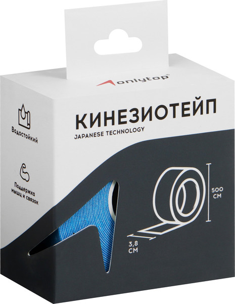 Изображение товара Кинезио тейп Onlytop 10225204 (3.8x500см, голубой)