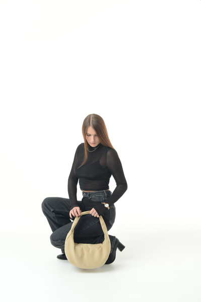 Изображение товара Сумка MT.Style Hobo Velour (бежевый)