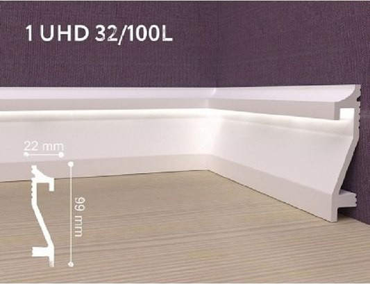 Изображение товара Плинтус SOLID 1UHD 32/100L (2м, белый)