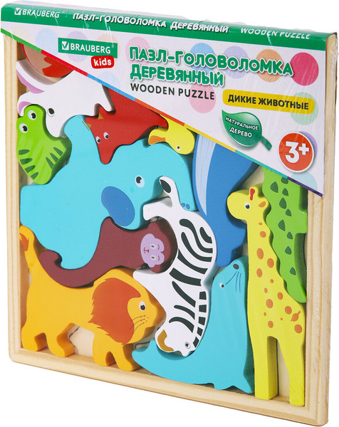 Изображение товара Развивающая игра Brauberg Kids. Дикие животные / 665250