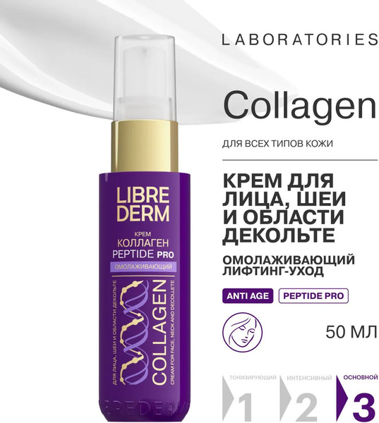 Изображение товара Набор косметики для лица Librederm Коллаген Peptide Pro 3=2 Моментальный лифтинг