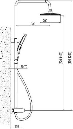 Изображение товара Душевая система Ekko E2512-8 (белый матовый)