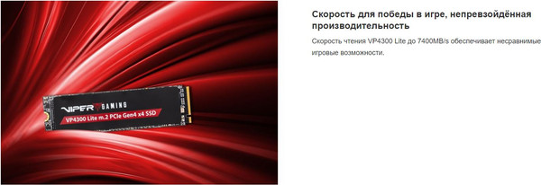 Изображение товара SSD диск Patriot Viper VP4300 Lite 2TB (VP4300L2TBM28H)