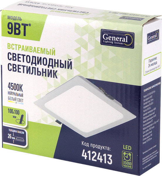 Изображение товара Точечный светильник General Lighting GLP-SW3-9BT-118-4 / 412413