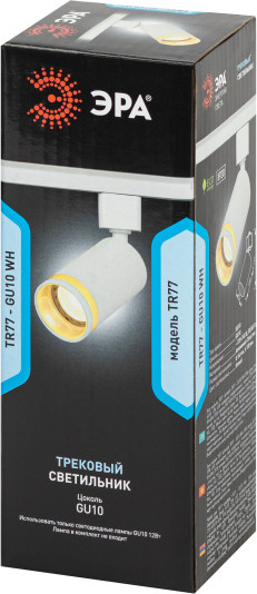 Изображение товара Трековый светильник ЭРА TR77 GU10 WH / Б0063935 (белый)