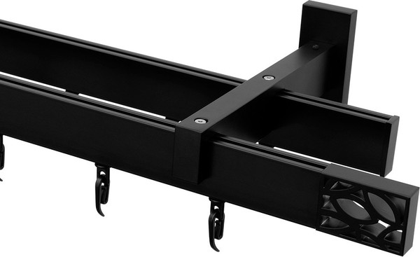 Изображение товара Карниз для штор Эскар Хай Тек Твист 2-рядный / 4217200 (2м, черный)