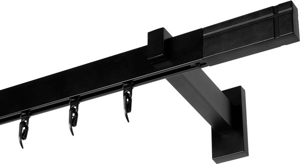 Изображение товара Карниз для штор Эскар Хай Тек Кросс 1-рядный / 4114200 (2м, черный)