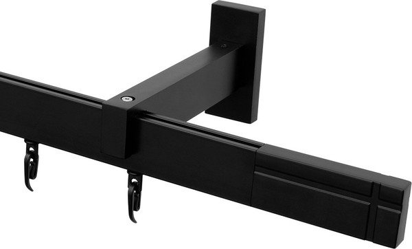 Изображение товара Карниз для штор Эскар Хай Тек Кросс 1-рядный / 4114200 (2м, черный)