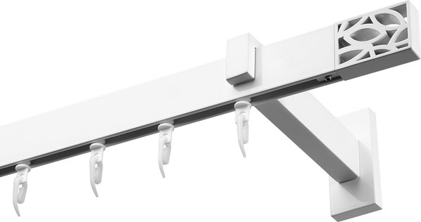 Изображение товара Карниз для штор Эскар Хай Тек Твист 1-рядный / 4115340 (3.4м, белый)