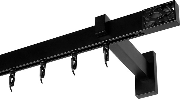 Изображение товара Карниз для штор Эскар Хай Тек Твист 1-рядный / 4117300 (3м, черный)