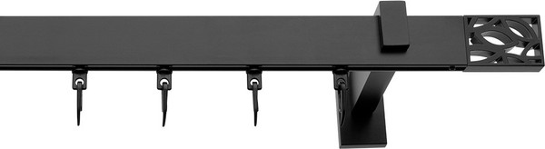 Изображение товара Карниз для штор Эскар Хай Тек Твист 1-рядный / 4117340 (3.4м, черный)