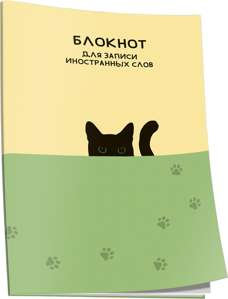 Изображение товара Блокнот Попурри Для записи иностранных слов. Кот / 4810764007551