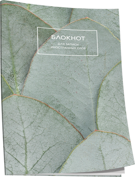 Изображение товара Блокнот Попурри Для записи иностранных слов. Листья / 4810764007575