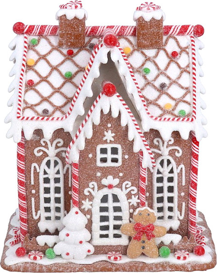 Изображение товара Световая фигурка Gisela Graham Gingerbread Village. Пряничный домик / 33939