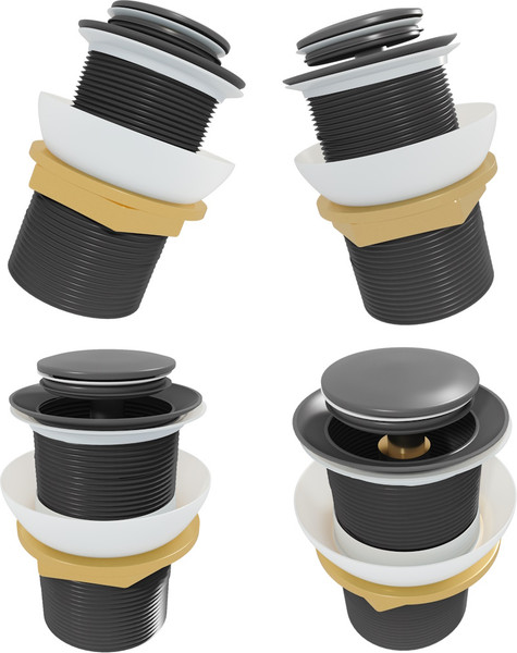 Изображение товара Донный клапан Teymi T140127 (черный матовый)