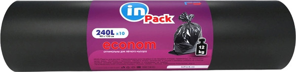 Изображение товара Пакеты для мусора No Brand 240л / 1591892 (10шт, черный)