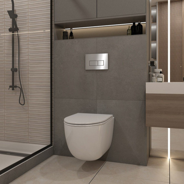 Изображение товара Кнопка для инсталляции Teymi Helmi / T70204 (нержавеющая сталь/матовый)