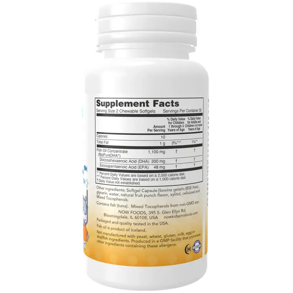Изображение товара Жирные кислоты NOW DHA Kids (60капсул)