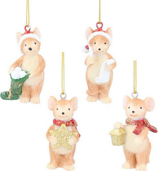 Изображение товара Елочная игрушка Gisela Graham Nostalgia. Мышонок / 14422