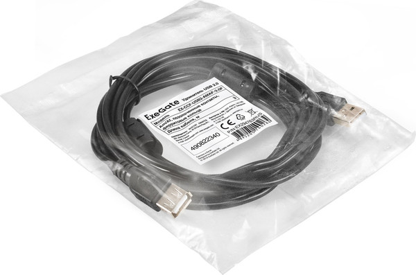 Изображение товара Удлинитель кабеля ExeGate EX-CCF-USB2-AMAF-3.0F / EX294763RUS (3м)