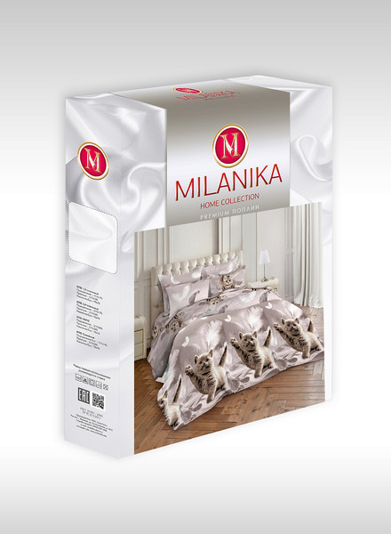 Изображение товара Комплект постельного белья Milanika Непоседа Евро (поплин)