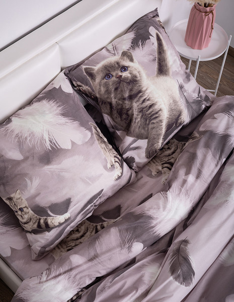 Изображение товара Комплект постельного белья Milanika Непоседа Семейный (поплин)