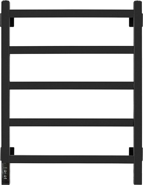 Изображение товара Полотенцесушитель электрический GRANULA Квадро 50x60 (терморегулятор с таймером слева, черный матовый)