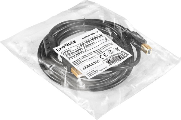 Изображение товара Кабель ExeGate EX-CCF-USB2-AMBM-2.0 / EX294747RUS (2м)