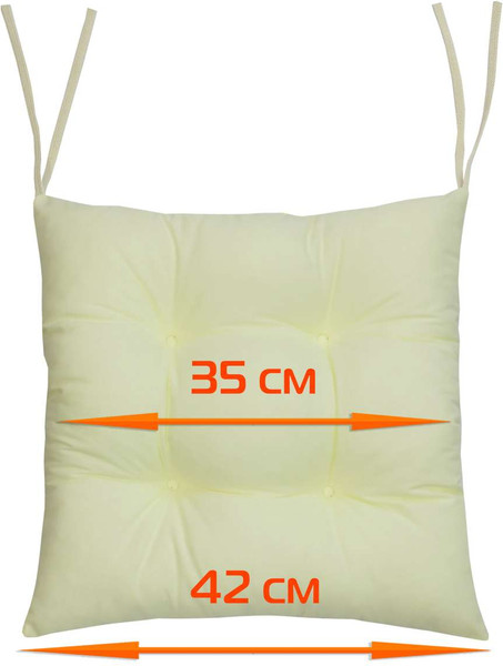 Изображение товара Подушка на стул MATEX Simplex / 56-287 (слоновая кость)