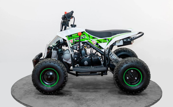 Изображение товара Квадроцикл Motax Gekkon 90 (черный/белый/зеленый)