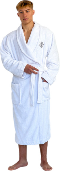 Изображение товара Халат Rusdecor Махровый мужской с логотипом (р.54, белый)