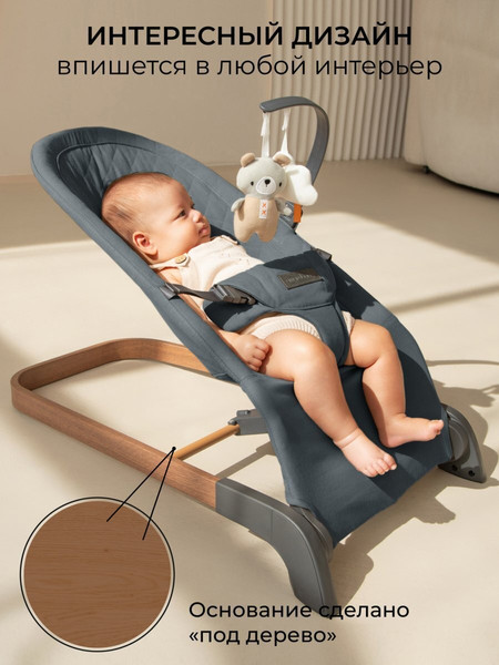 Изображение товара Детский шезлонг Amarobaby Harmony / AB24-25HR/10 (графит)