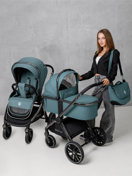 Изображение товара Детская универсальная коляска Amarobaby Motus 2 в 1 / AB23-10MOTUS/18 (бирюзовый)