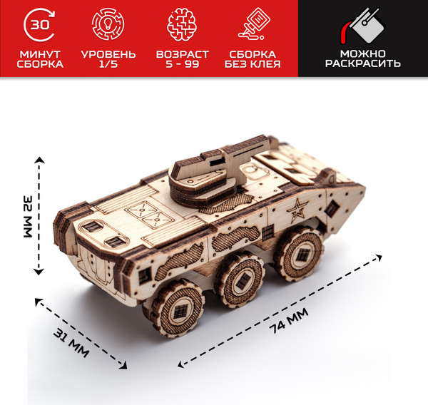 Изображение товара Сборная модель Армия России БТР / AR-K017