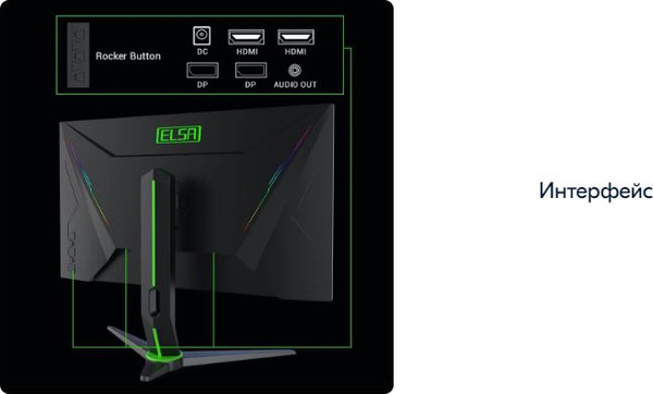 Изображение товара Монитор Elsa 27" / EA271FX (черный)