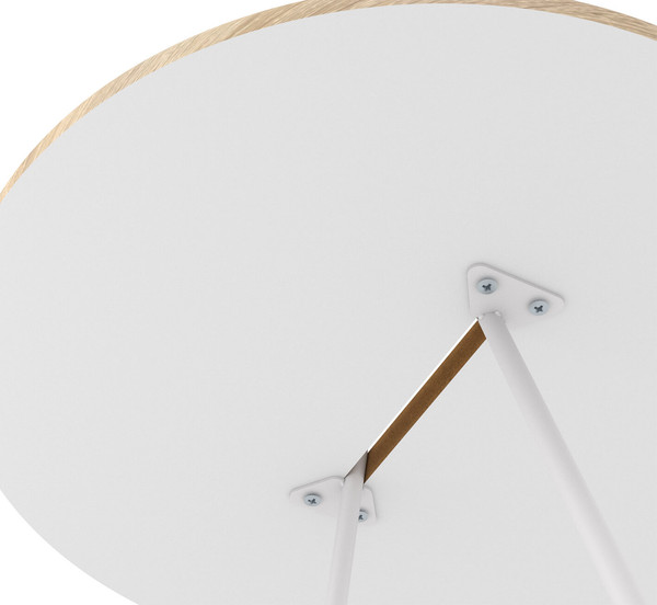 Изображение товара Журнальный столик Sheffilton SHT-CT36 (белый муар/дуб сонома/металл)