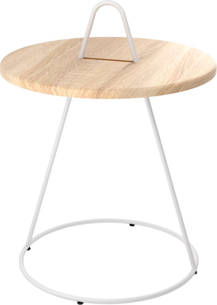 Изображение товара Журнальный столик Sheffilton SHT-CT36 (белый муар/дуб сонома/металл)