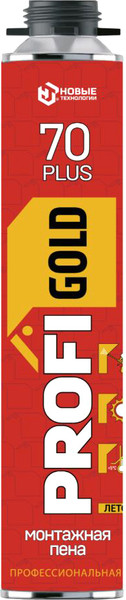 Изображение товара Пена монтажная Новые Технологии Profigold 70 Plus лето профессиональная (870мл)