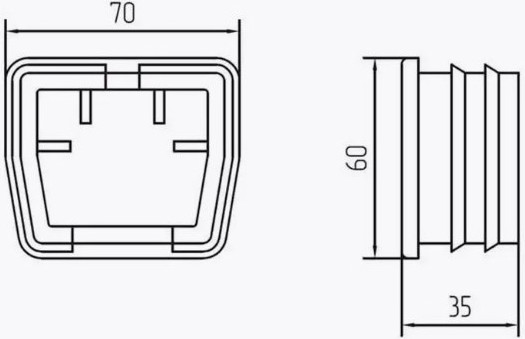 Изображение товара Заглушка для направляющей шины Alutech SGN.01.600