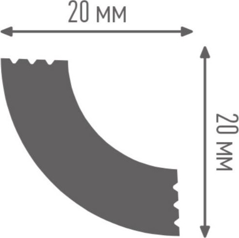 Изображение товара Плинтус потолочный ПЛИНТЭКС A 20/20