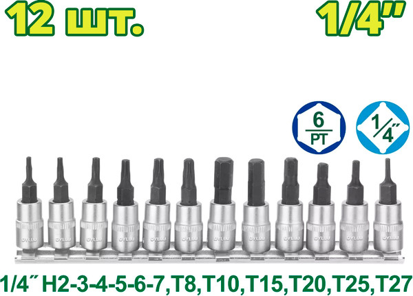 Изображение товара Набор головок слесарных DYLLU DTST2414