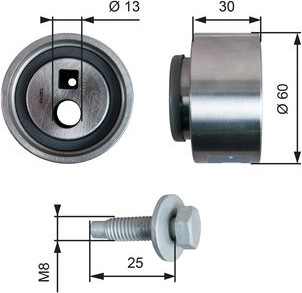 Изображение товара Натяжной ролик ремня генератора Gates T41139