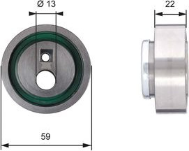 Изображение товара Натяжной ролик ремня ГРМ Gates T41129