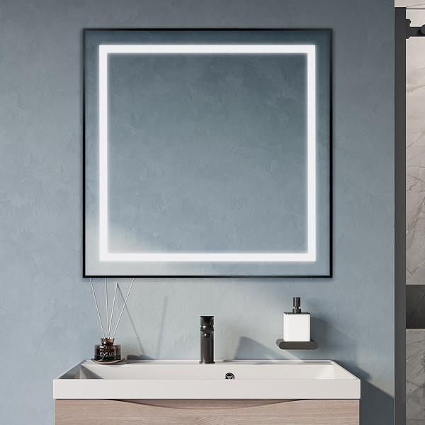 Изображение товара Зеркало BelBagno SPC-KRAFT-800-800-SENS-NERO