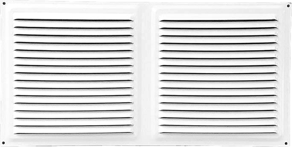 Изображение товара Решетка вентиляционная Ventale Оцинкованная штампованная из стали 0.7мм (300x150, белый)