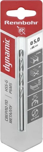 Изображение товара Сверло Rennbohr 5.0х86мм Dinamic P9M3 / 675050